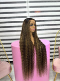 Highlighted fullfrontal wig
